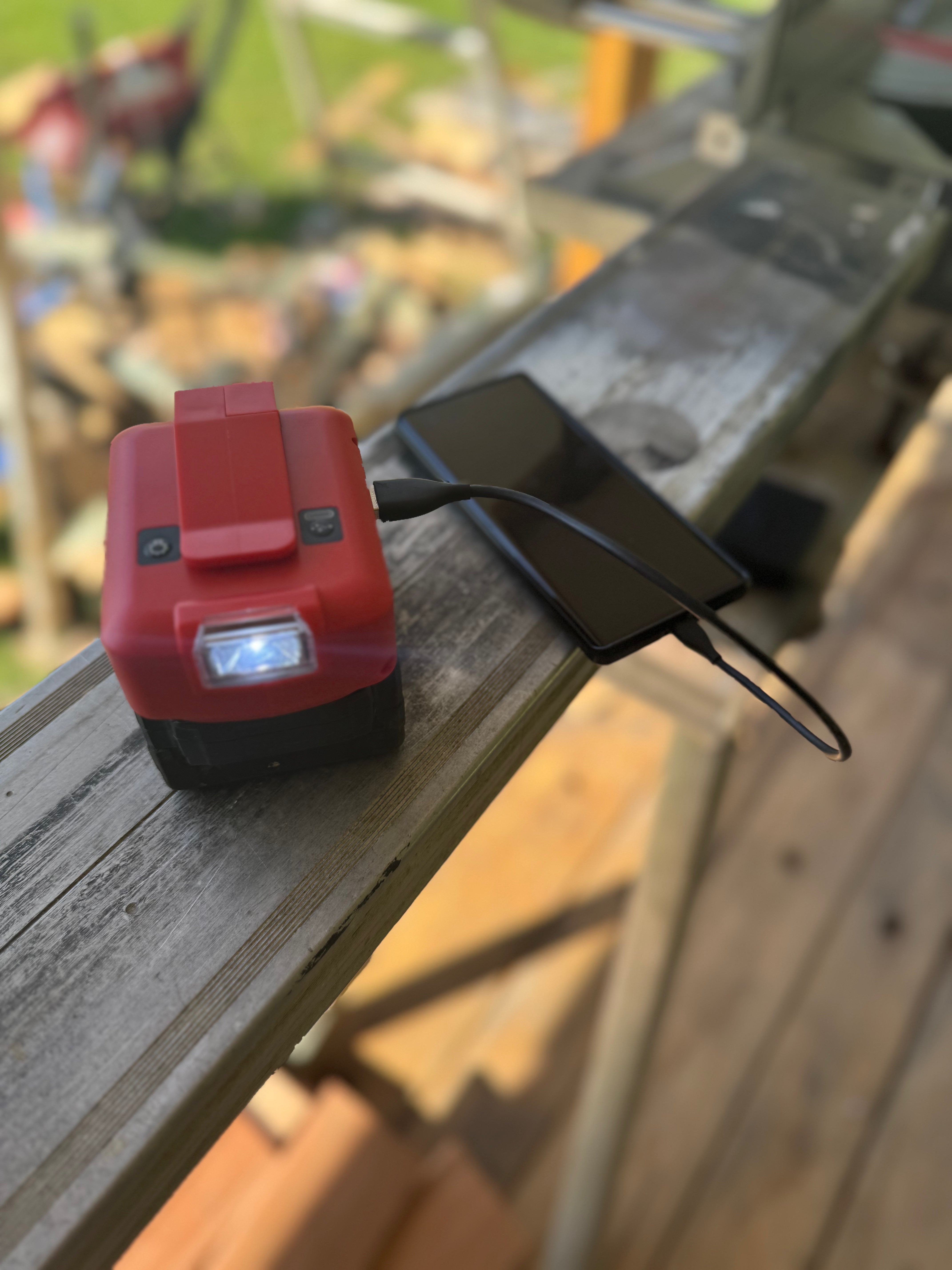 Milwaukee / Makita Compatible USB & 12V Charger with LED