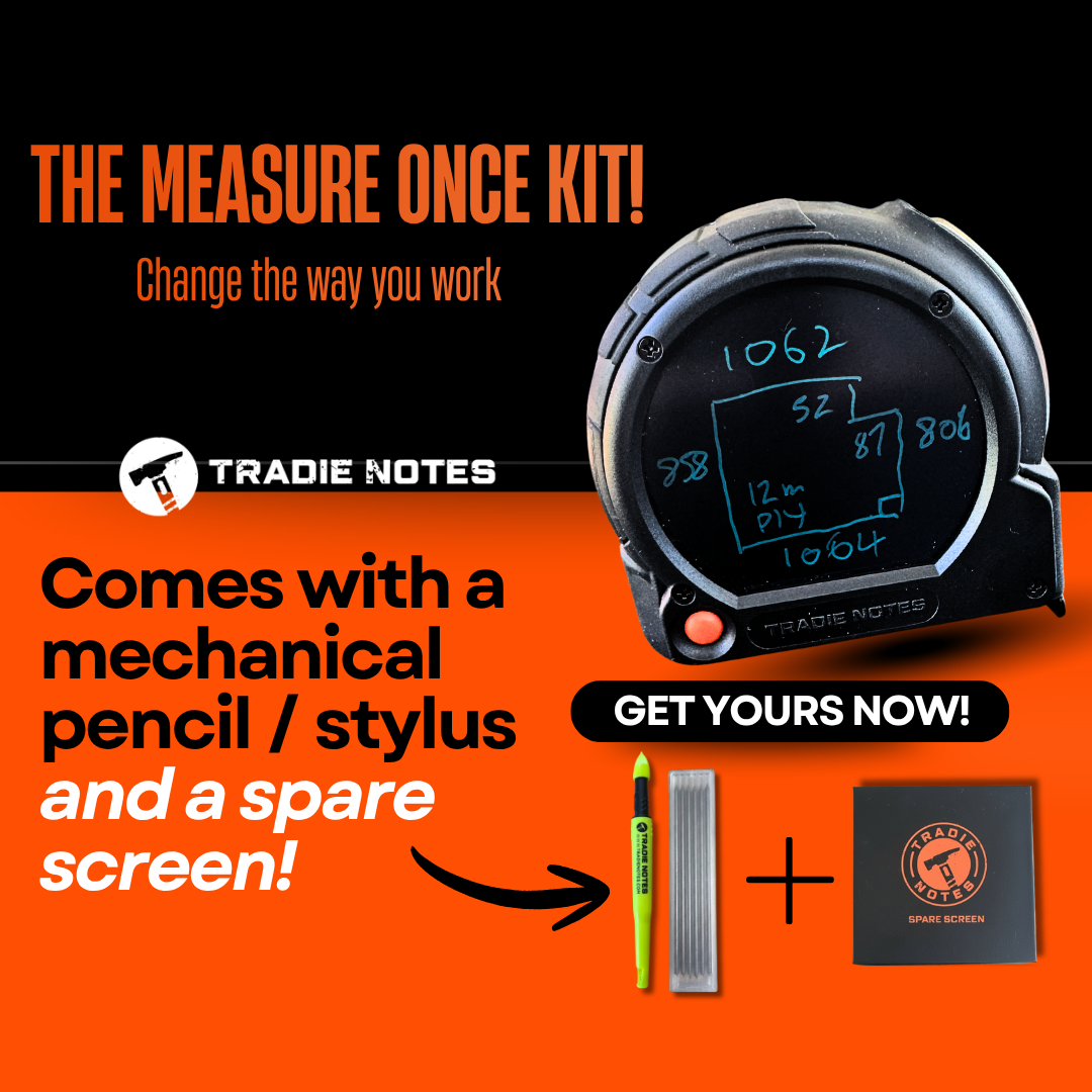 Tradie Notes Tape Measure 8M